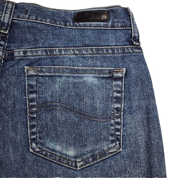Lee Womens Relaxed Fit At The Waist Jeans Straight Leg Blue Denim Size 8 Mexico - Picture 9 of 10